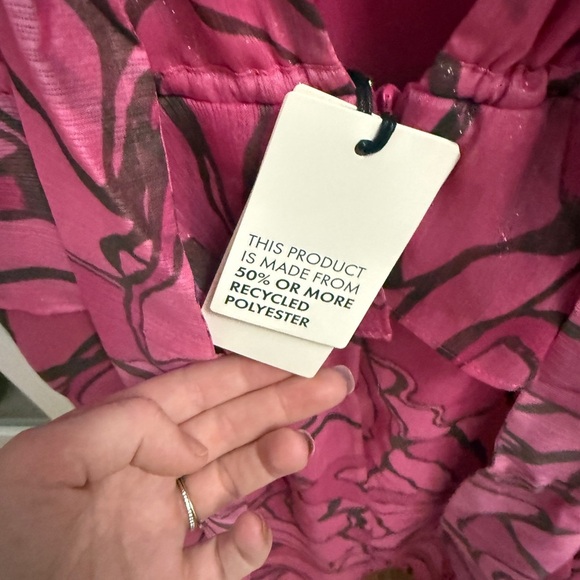 NWT Ted Baker Size 2 Pink Midi Pinafore Dress with Tie Waist - Picture 7 of 9